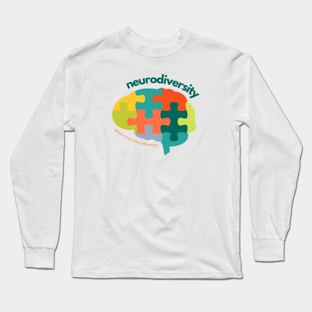 neurodiversity Long Sleeve T-Shirt by shoreamy